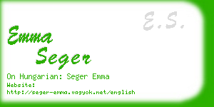 emma seger business card